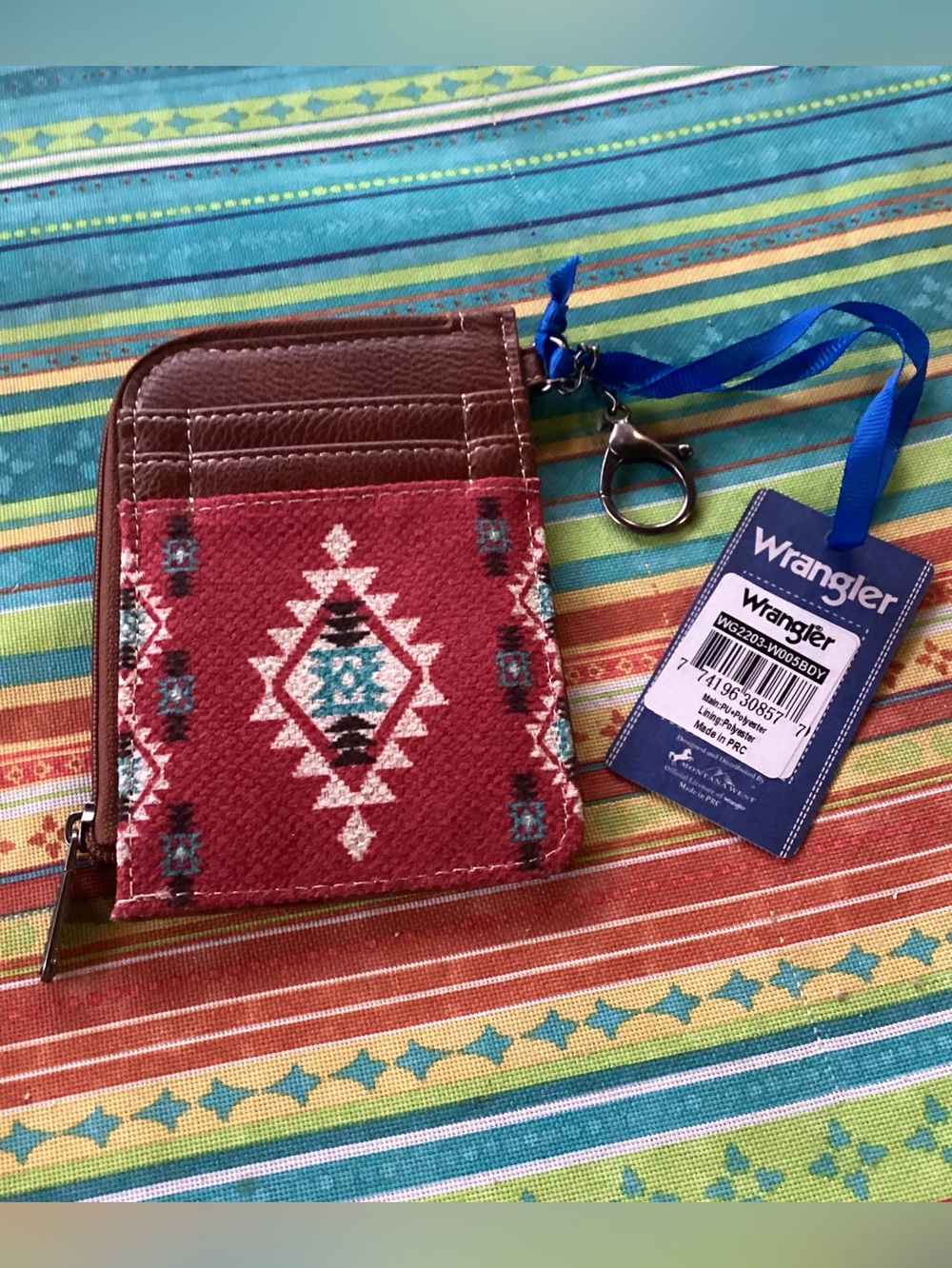 Wrangler Card Wallet with Aztec Design